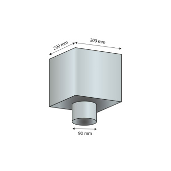 Collector for Ø100 round and 100 mm square downpipe